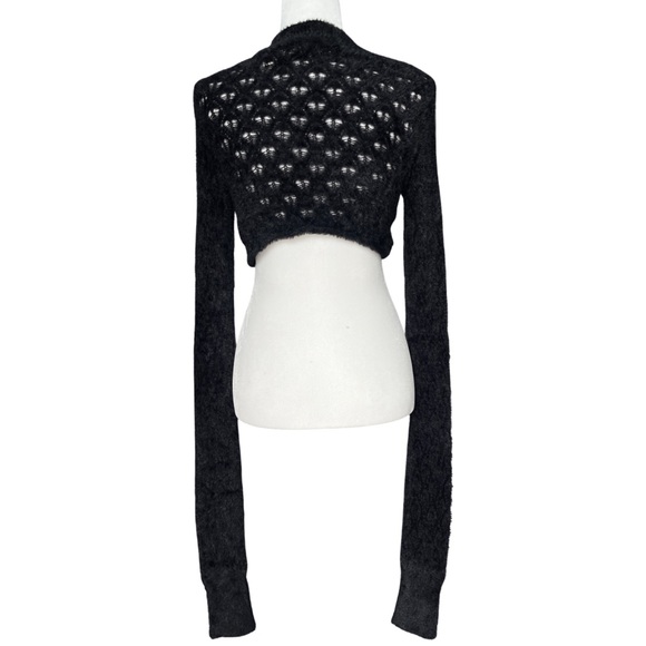 For Love And Lemons Black Cropped Sweater - Picture 2 of 8